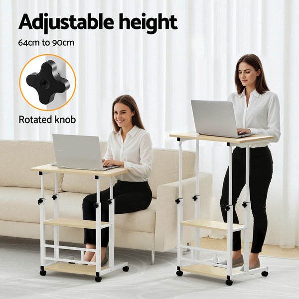 Artiss Laptop Desk Height Adjustable Mobile Workstation Computer Desks 60Cm Laptop Desks
