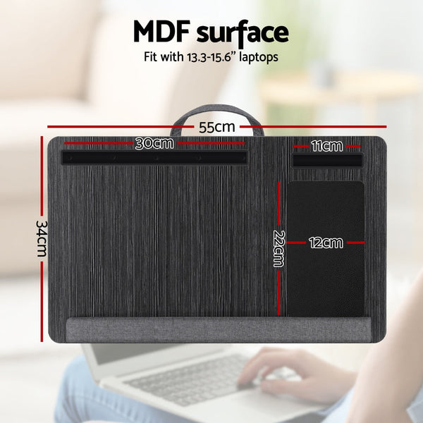 Artiss Lap Desk Portable W/ Wrist Rest Phone Slot Mouse Pad 55Cm Laptop Desks