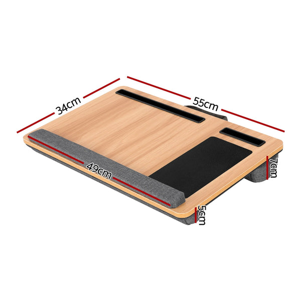 Artiss Lap Desk Portable W/ Wrist Rest Phone Slot Mouse Pad 55Cm Laptop Desks