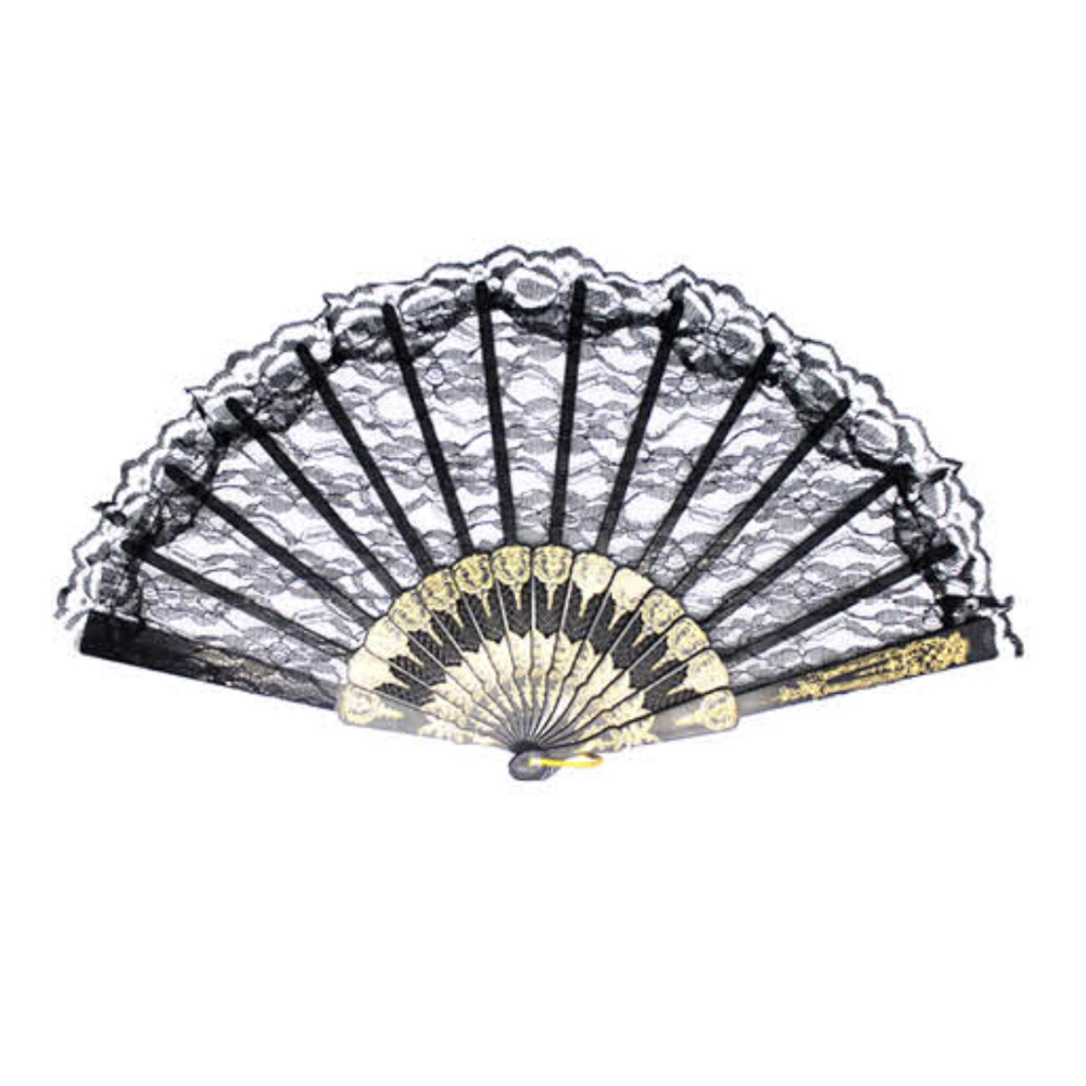 Br Costumes Lace Fan Hand Folding Wedding Party Bridal Spanish Accessory Black Hand Fans