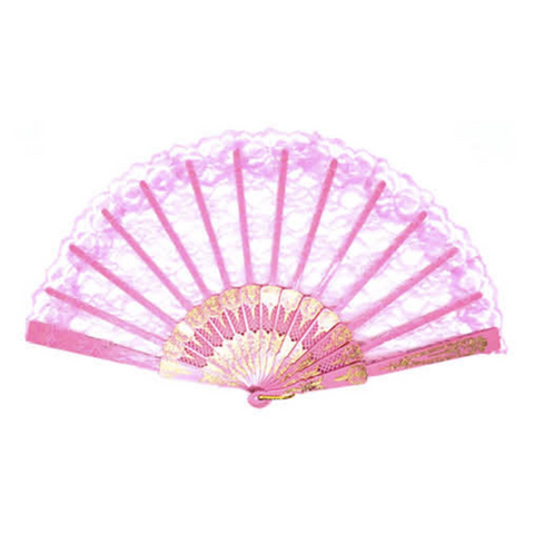 Br Costumes Lace Fan Hand Folding Wedding Party Bridal Spanish Accessory Light Pink Hand Fans