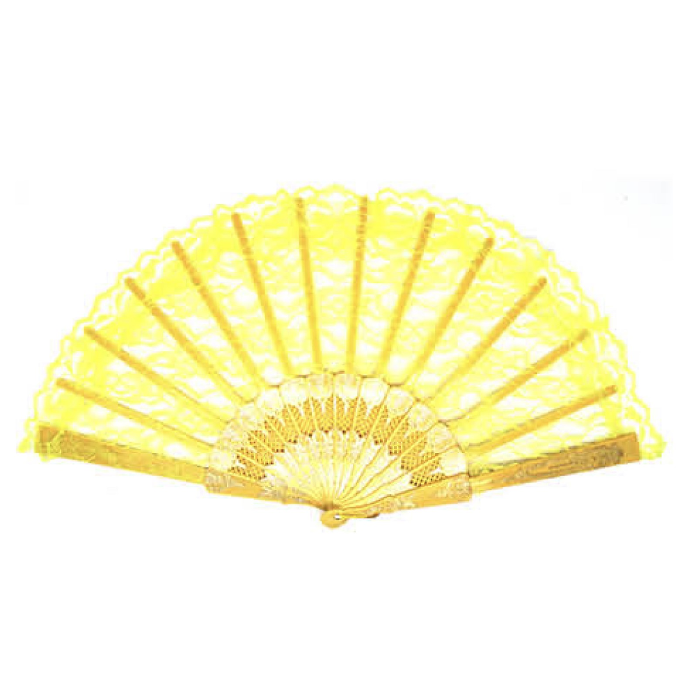 Br Costumes Lace Fan Hand Folding Wedding Party Bridal Spanish Accessory Yellow Hand Fans