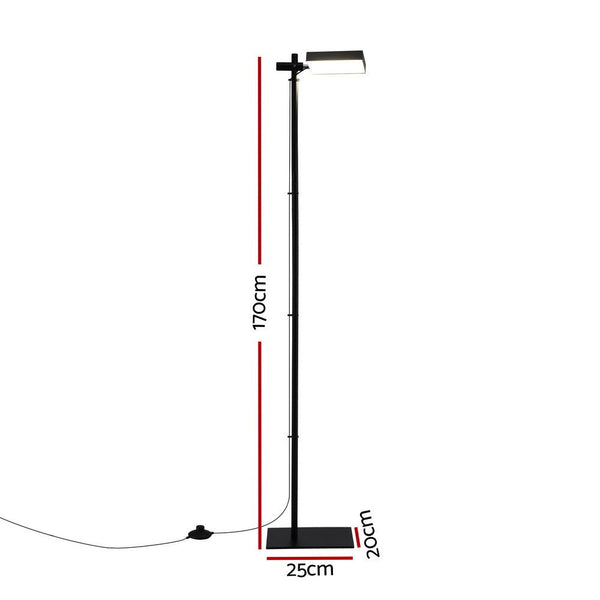 Artiss Led Floor Lamp Modern Reading Lamp 360～ Rotating Adjustable Light Head12w Standing Lamp For Living Room Bedroom Office Floor Lamps