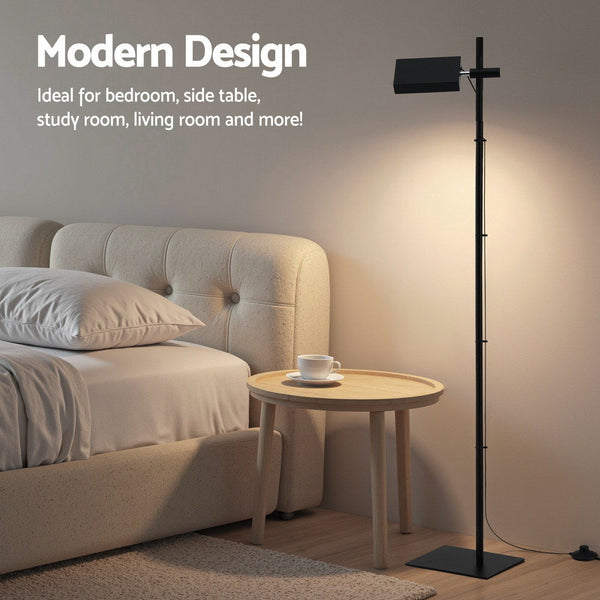 Artiss Led Floor Lamp Modern Reading Lamp 360～ Rotating Adjustable Light Head12w Standing Lamp For Living Room Bedroom Office Floor Lamps