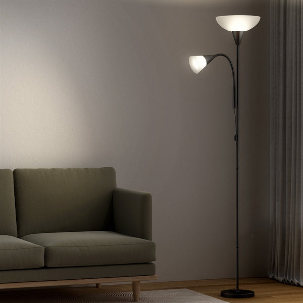 Artiss Floor Lamp Mother And Child Modern Home Living Room Office Reading Black Floor Lamps