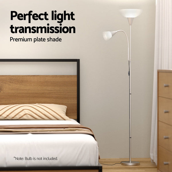 Artiss Floor Lamp Mother And Child Modern Home Living Room Office Reading Silver Floor Lamps