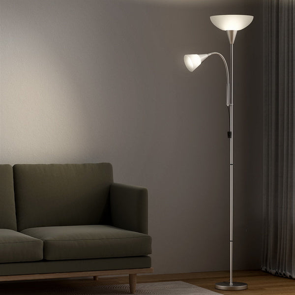 Artiss Floor Lamp Mother And Child Modern Home Living Room Office Reading Silver Floor Lamps