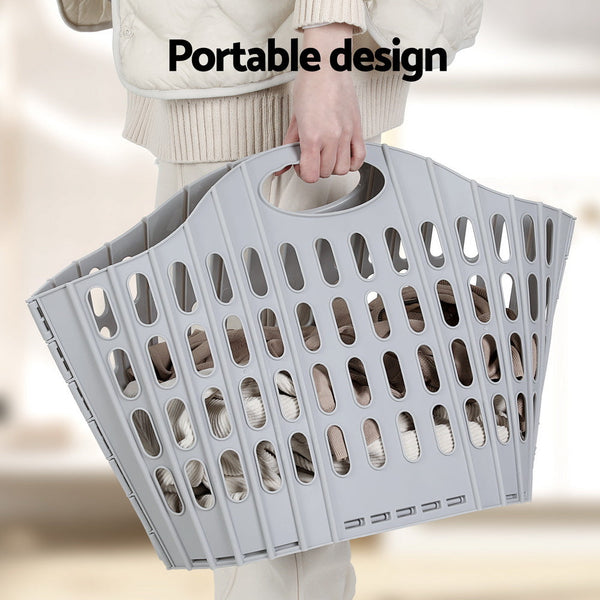 Artiss Laundry Basket Hamper Large Foldable Washing Clothes Storage Organiser Laundry Baskets & Hampers