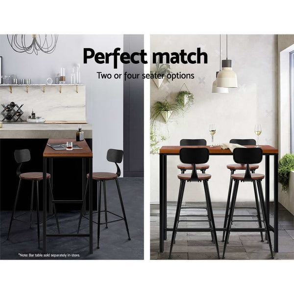 Artiss 2X Bar Stools Vintage Metal Chairs Benches Bar Stools