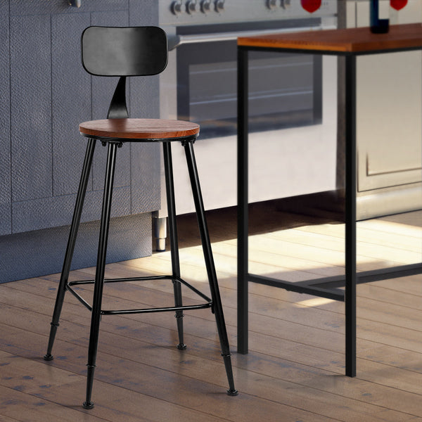 Artiss 2X Bar Stools Vintage Metal Chairs Benches Bar Stools
