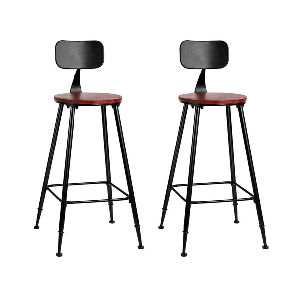 Artiss 2X Bar Stools Vintage Metal Chairs Benches Bar Stools