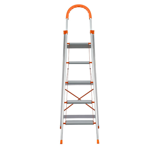 Giantz 5 Step Ladder Multi Purpose Folding Aluminium Light Weight Non Slip Platform Folding & Step Ladders