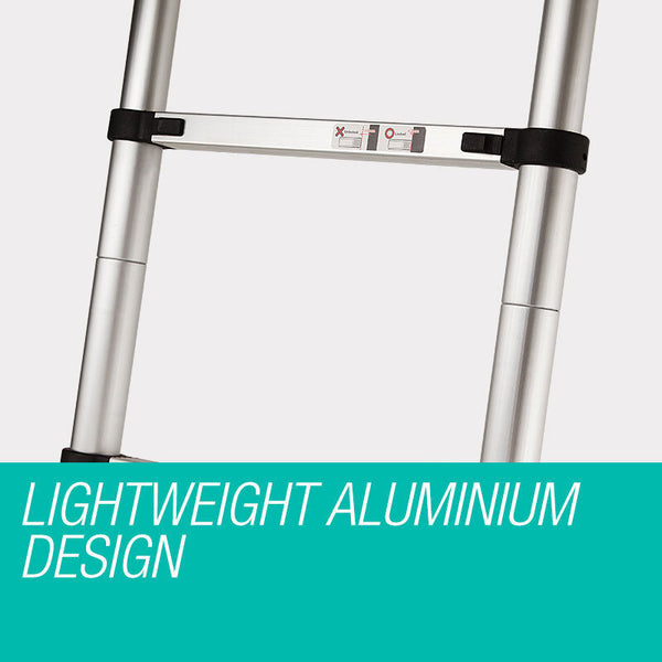 Bullet 2M Telescopic Aluminium Ladder Alloy Extension Extendable Steps Folding & Step Ladders