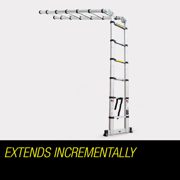 Pro 3.8M Multipurpose Telescopic Folding Ladder Aluminium Alloy Extension Ladders