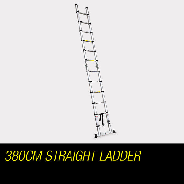Pro 3.8M Multipurpose Telescopic Folding Ladder Aluminium Alloy Extension Ladders