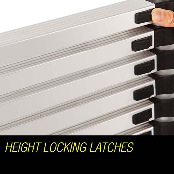 Bullet 3.8M Telescopic Aluminium Ladder Alloy Extension Extendable Steps Multi Portable Ladders