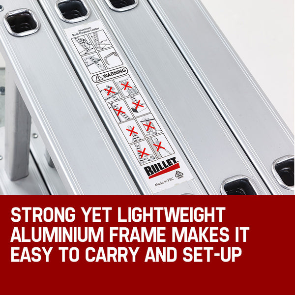Bullet Pro 4.7M Multi Purpose Ladder Aluminium Extension Folding Adjustable Step Ladders