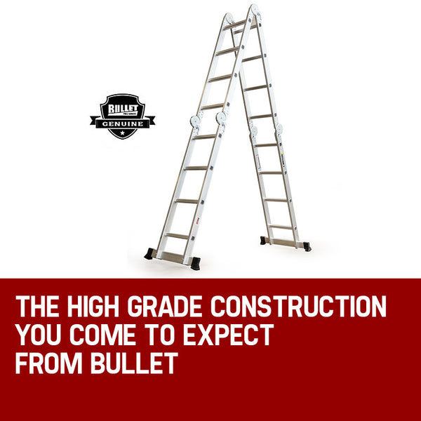 Bullet Pro 4.7M Multi Purpose Ladder Aluminium Extension Folding Adjustable Step Ladders