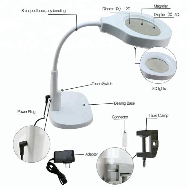 Multi Function Magnifying Lamp 220V For Detailed Viewing Tasks Lamps