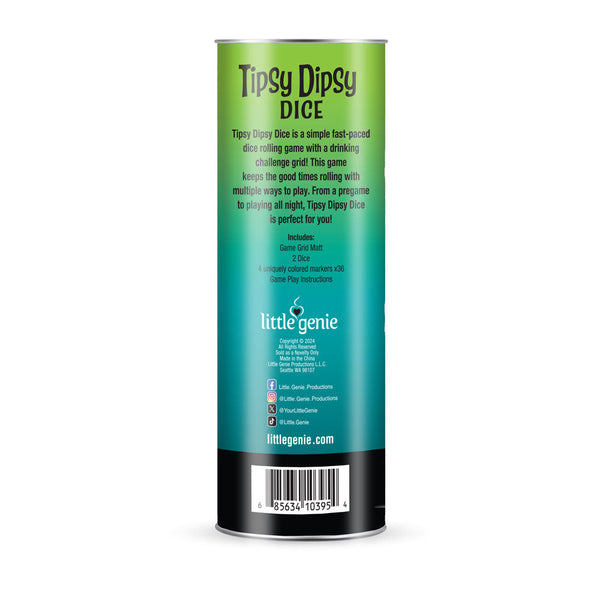 Tipsy Dipsy Dice Drinking Game For Parties Party Games & Activities