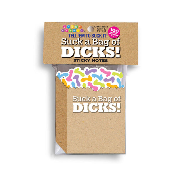 Suck A Bag Of Dicks! Sticky Notes Novelty 100 Pack Party Gags & Tricks