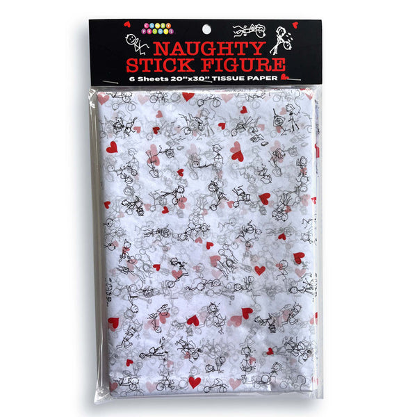 Naughty Stick Figure Tissue Paper Sheets Decoration 6 Pack Novelty