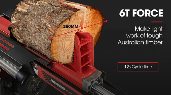 Baumr Ag Baumr Ag 6 Ton Electric Log Splitter 6T Hydraulic Firewood Wood Timber Block Cutter Small Machine Log Splitters