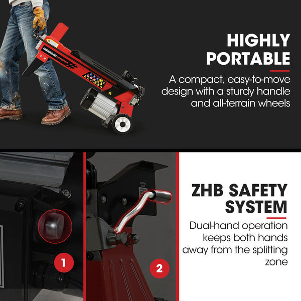 Baumr Ag 9 Ton Electric Log Splitter 9T Wood Cutter Hydraulic Fire Block Axe Small Machine Log Splitters
