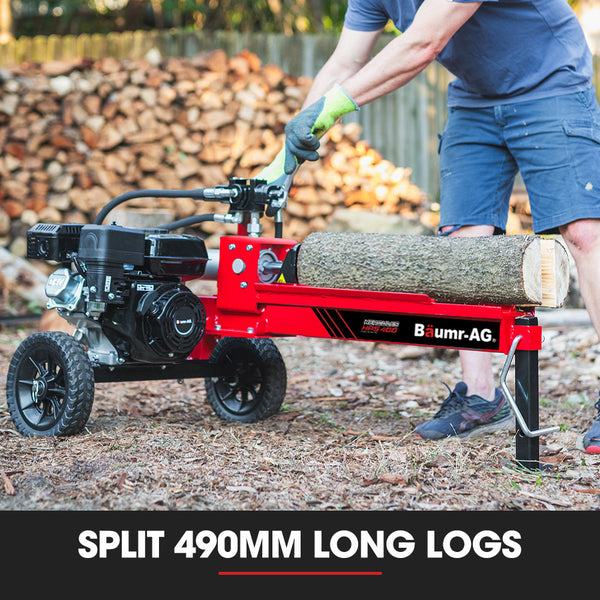 Baumr Ag 12 Tonne Petrol Hydraulic Wood Log Splitter Hps400 Log Splitters