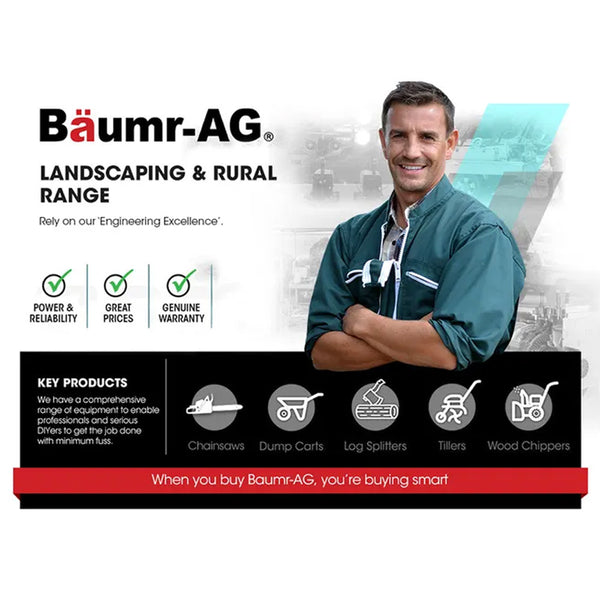 Baumr Ag Baumr Ag 12 Tonne Petrol Hydraulic Wood Log Splitter Hps400 Log Splitters