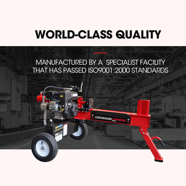 Baumr Ag 20 Tonne Hydraulic Petrol Log Splitter 8Hp Towed Wood Firewood Cutter Hps600 Log Splitters