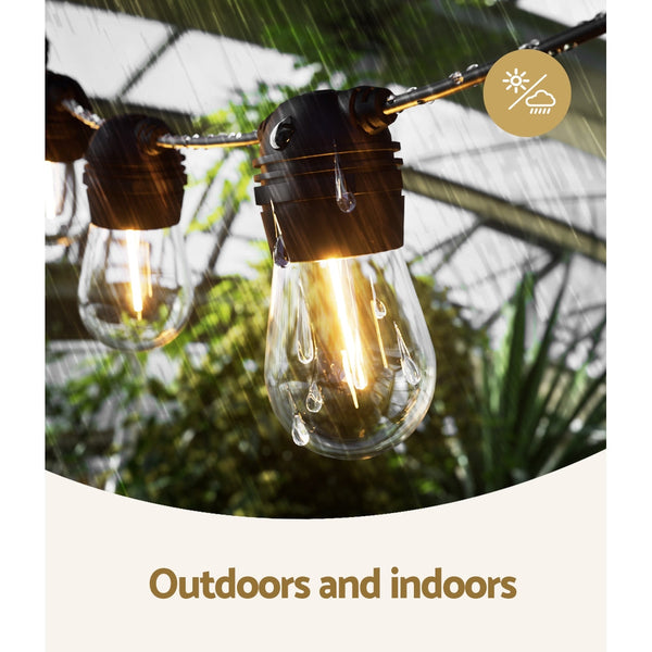77M Solar Festoon Lights Outdoor Led String Christmas Party Decorations Seasonal Decorations