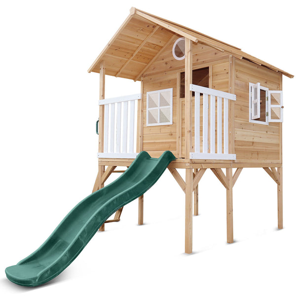 Lifespan Kids Archie Elevated Cubby House With Green Slide Cubby Houses