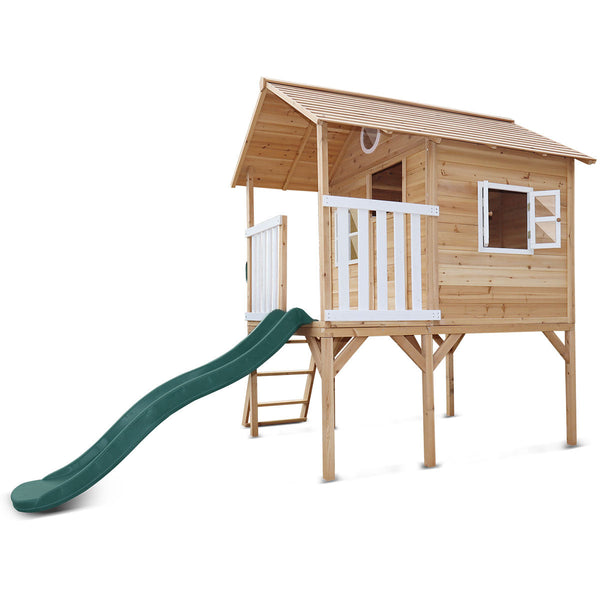 Lifespan Kids Archie Elevated Cubby House With Green Slide Cubby Houses