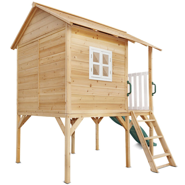 Lifespan Kids Archie Elevated Cubby House With Green Slide Cubby Houses