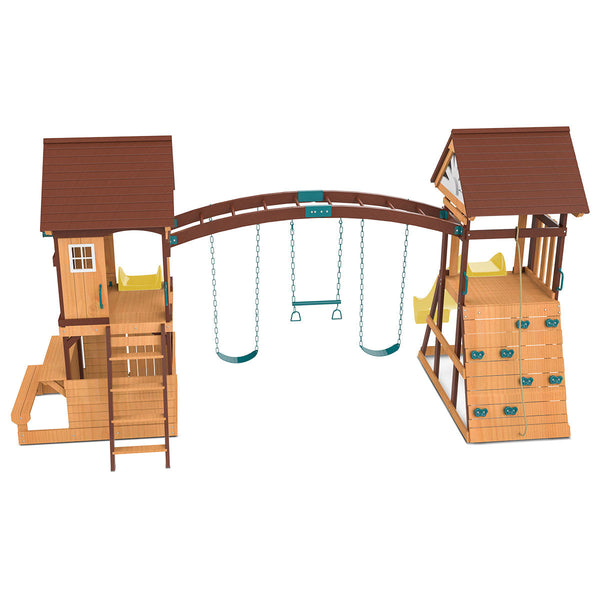 Lifespan Kids Armadale Play Centre Set With 2 X 2.2M Yellow Slides