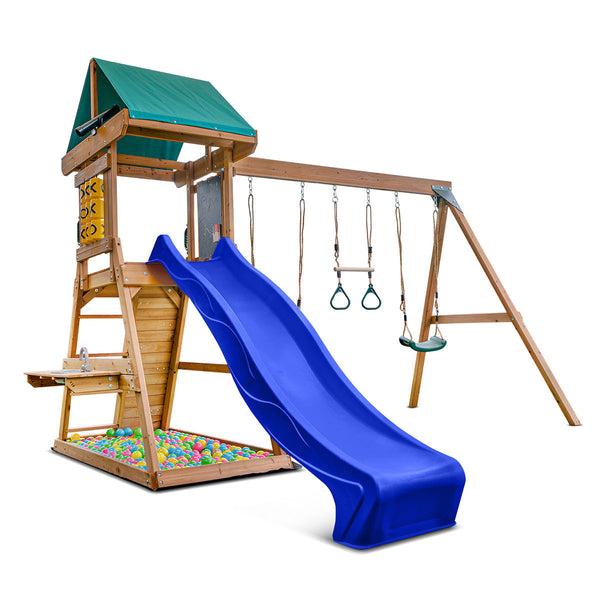 Lifespan Kids Birmingham Play Centre Set With 2.2M Blue Slide Slides