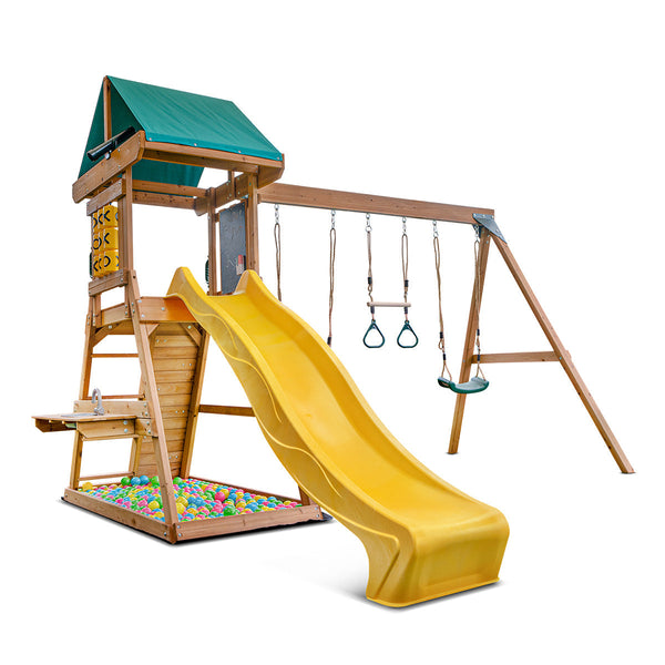 Lifespan Kids Birmingham Play Centre Set With 2.2M Yellow Slide Slides