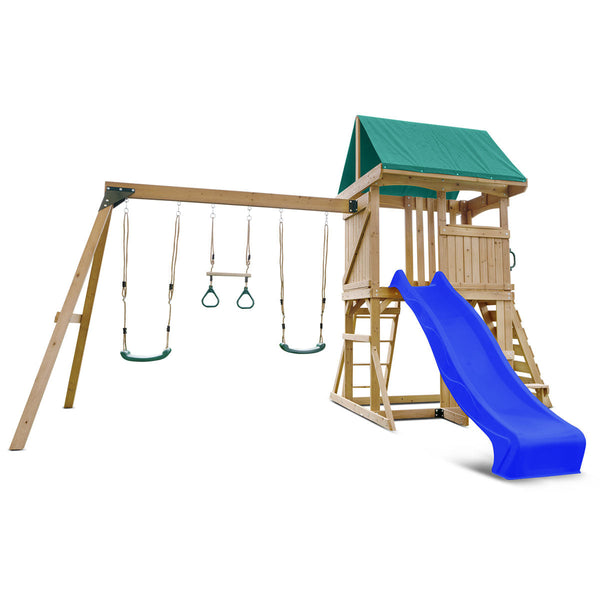 Lifespan Kids Carindale Play Centre Set With 2.2M Blue Slide Slides