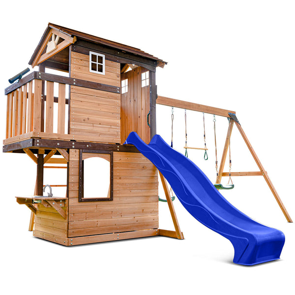 Lifespan Kids Darlington Play Centre Set With 2.2M Blue Slide Slides