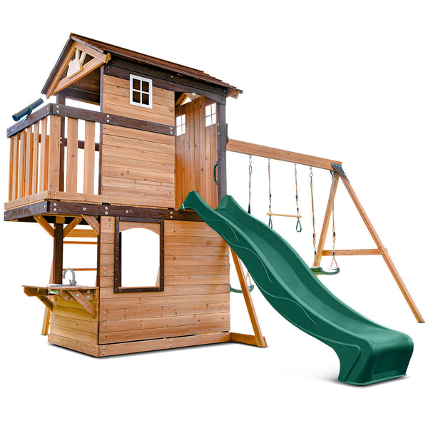 Lifespan Kids Darlington Play Centre Set With 2.2M Green Slide Slides