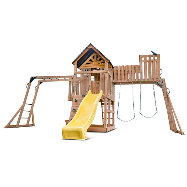 Lifespan Kids Kensington Play Centre Set With 2.2M Yellow Slide Outdoor Play Sets