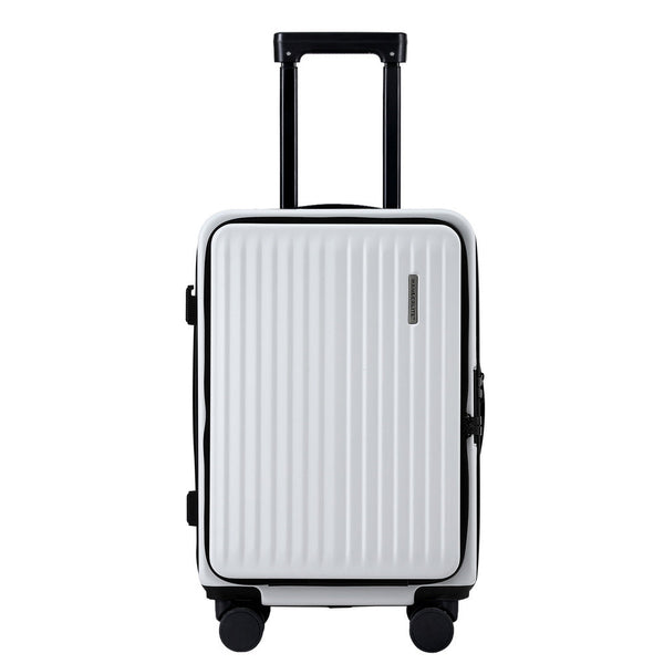 Wanderlite 20" Luggage Suitcase Front Pocket Travel Carry On Dual Tsa White Suitcases