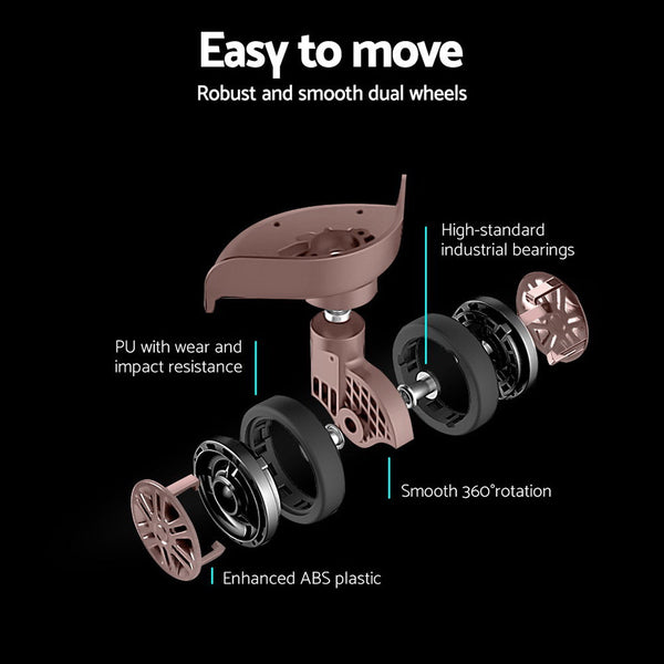 Wanderlite 3 Set Luggage 20 24 28 Inch Suitcase With Tsa Lock Carry On Hard Shell Travel Luggage Organiser Case Pink Suitcases