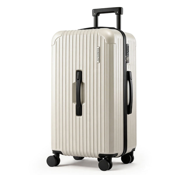 Wanderlite 28" Trunk Luggage With Usb C Tsa Lock 5 Wheels Smoky White Suitcases
