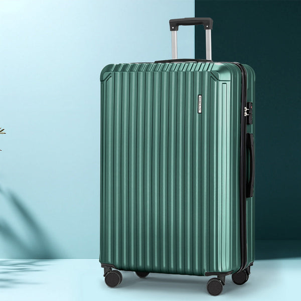 Wanderlite 28'' Luggage Travel Suitcase Set Tsa Carry On Hard Case Green Suitcases