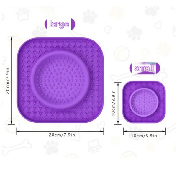 L Beige 2 Pack Premium Silicone Pet Lick Mat Slow Feeder For Dogs And Cats With Powerful Suction Base Anxiety Relief Boredom Buster Grooming Bathing D