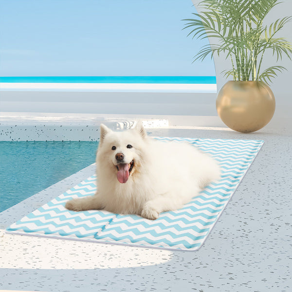 Pawz Pet Cooling Mat Xl Blue Pet Beds