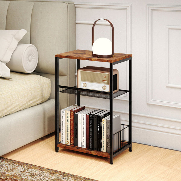Levede Side Table 3 Tier Storage Shelf Modern Side Tables