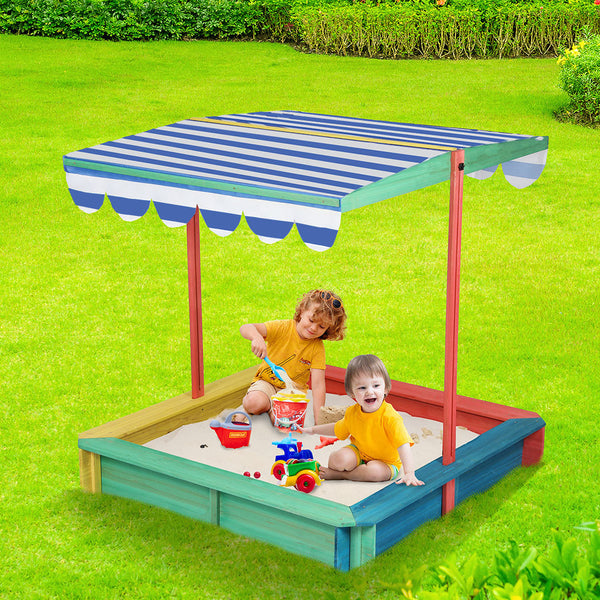 Bopeep Kids Sandbox 120X120cm Sandpit Toys